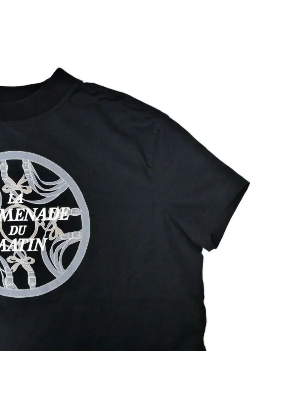 Hermes T-Shirt la Promenade du Matin 36 Black Top Short Sleeve - Picture 5 of 10